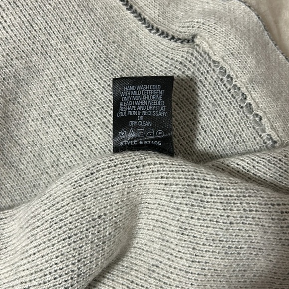 Skull Cashmere Skull Lambs Wool Angora Grey Open Cardigan Poncho Sweater Sz S - Picture 11 of 14